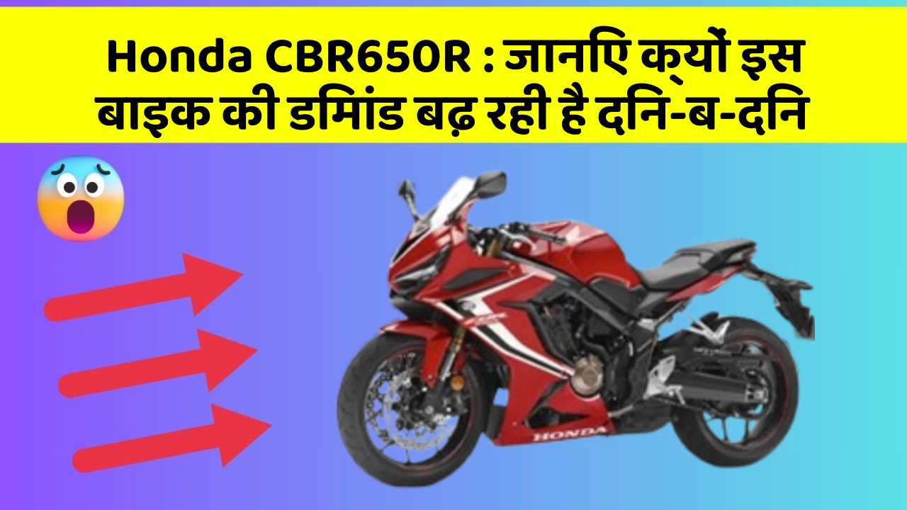 Honda CBR650R: जानिए क्यों इस बाइक की डिमांड बढ़ रही है दिन-ब-दिन